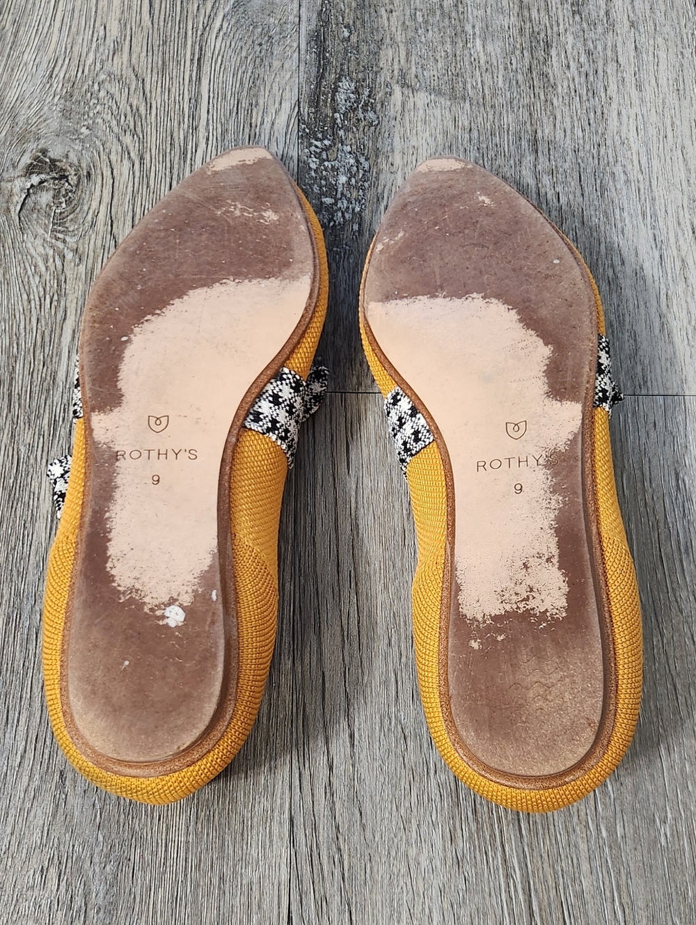 Rothys Golden Gingham Mary Jane Pointed Toe Flat - Picture 12 of 12